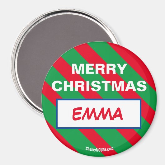 MERRY CHRISTMAS EMMA Magnet (Voorkant / Achterkant)