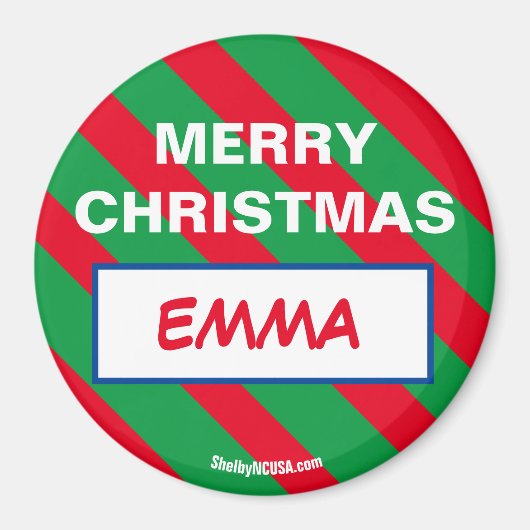 MERRY CHRISTMAS EMMA Magnet (Voorkant)