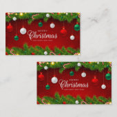 Merry Christmas en Elf Visitekaartje Design (Voorkant / Achterkant)