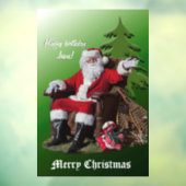 MERRY CHRISTMAS EN HAPPY BIRTHDAY JESUS RAAMSTICKER (Vel 3)