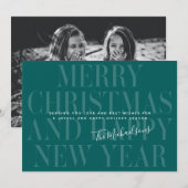 MERRY CHRISTMAS EN HAPPY NEW YEAR | Foto toevoegen (Voorkant / Achterkant)