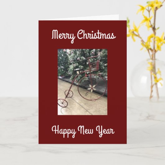 ** MERRY CHRISTMAS EN HAPPY NEW YEAR** KAART (Gele Bloem)