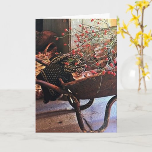 ** MERRY CHRISTMAS EN HAPPY NEW YEAR** KAART (Gele Bloem)