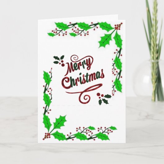 MERRY CHRISTMAS EN HAPPY NIEUW JAAR OOK FEESTDAGEN KAART (Voorkant)