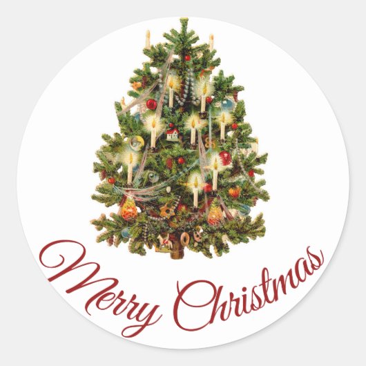 MERRY CHRISTMAS ENVELOPE SEAL STICKER (Voorkant)