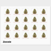 MERRY CHRISTMAS  ENVELOPE SEAL STICKER (Vel)
