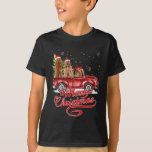 Merry Christmas Er Spaniel Dogs Santa Reindeer Red T-shirt<br><div class="desc">Vrolijk Kerstfeest Er Spaniel Honden Santa Reindeer Red Truck</div>