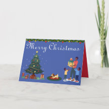 MERRY CHRISTMAS ETHNIC AFRIKAANS AMERIKAANSE GEZIN