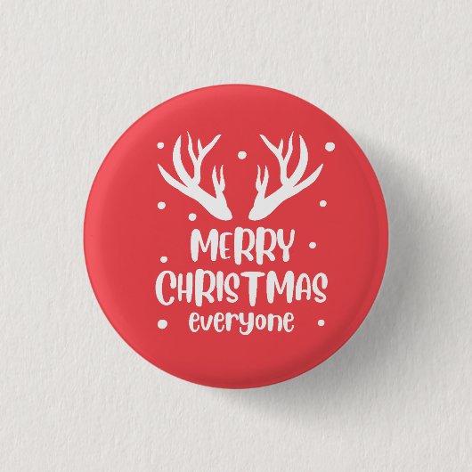 Merry Christmas Everyone Ronde Button 3,2 Cm (Voorkant)