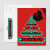 MERRY CHRISTMAS EXPLOITANT VAN DE ENGINEER-CRANE FEESTDAGENKAART (Voorkant / Achterkant)