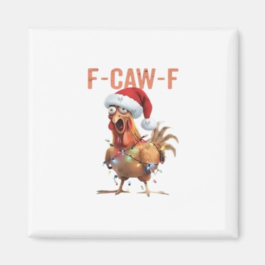 Merry Christmas F Caw F Retro Cool Design Magneet (Voorkant)