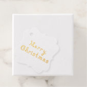 Merry Christmas Fabric Font Letters Line Art  Bedankjes Labels (Met doos)