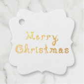 Merry Christmas Fabric Font Letters Line Art  Bedankjes Labels (Voorkant)