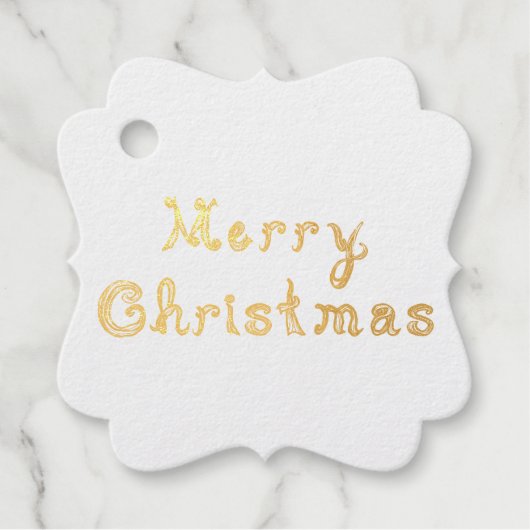 Merry Christmas Fabric Font Letters Line Art  Bedankjes Labels (Voorkant)