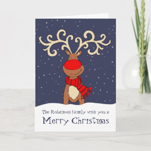 Merry Christmas Family Card Feestdagen Kaart