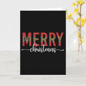 Merry Christmas Family Christmas Celebration Gifts Kaart (Gele Bloem)