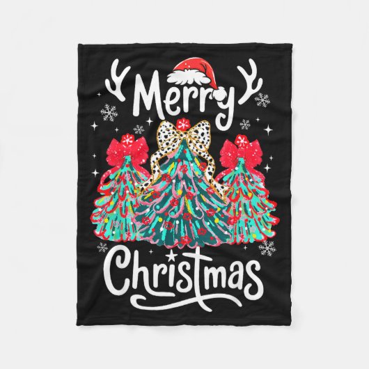Merry Christmas Family Funny Christmas Tree Women Fleece Deken (Voorkant)