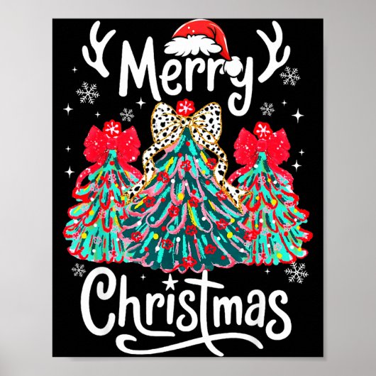 Merry Christmas Family Funny Christmas Tree Women  Poster (Voorkant)