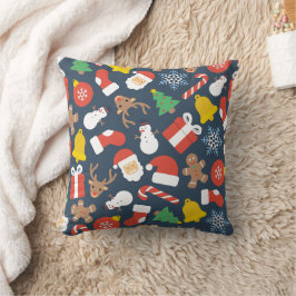 Merry Christmas family Gathering Set on Warm Kussen