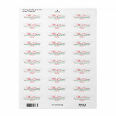 Merry Christmas Family Home Script Etiket (Full Sheet)