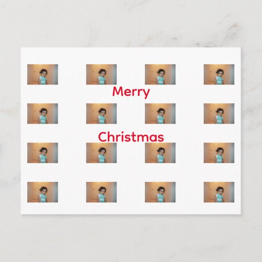 Merry Christmas Family Kids Baby Photo Template  Briefkaart (Voorkant)