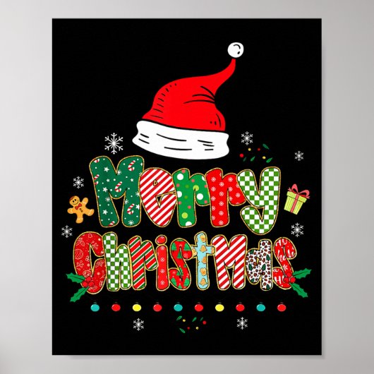 Merry Christmas Family Matching Outfit Xmas Squad  Poster (Voorkant)