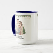 Merry Christmas Family Mug Personalized with Your  Mok (Voorkant links)