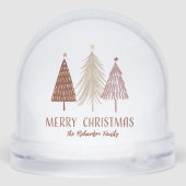 Merry Christmas Family Name Holiday Snow Globe Sneeuwbol (Achterkant)