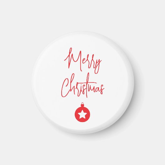 Merry Christmas Family New Year Message Magneet (Voorkant)