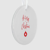 Merry Christmas Family New Year Message Ornament (voorkant)