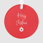 Merry Christmas Family New Year Message Ornament (achterkant)