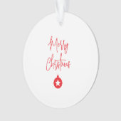 Merry Christmas Family New Year Message Ornament (voorkant)