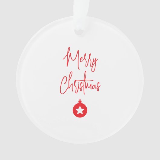 Merry Christmas Family New Year Message Ornament (voorkant)
