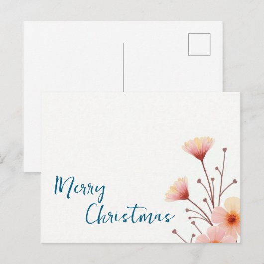 Merry Christmas Family Nieuwjaarsboodschap Briefkaart (Voorkant / Achterkant)