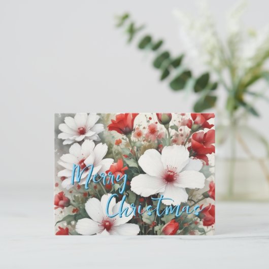 Merry Christmas Family Nieuwjaarsboodschap Feestdagenkaart (Staand voorkant)