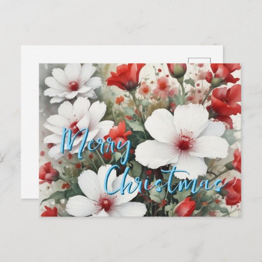 Merry Christmas Family Nieuwjaarsboodschap Feestdagenkaart (Voorkant / Achterkant)