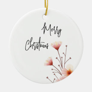 Merry Christmas Family Nieuwjaarsboodschap Keramisch Ornament