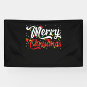 Merry Christmas Family Ornament Light Spandoek (Horizontaal)