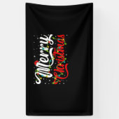 Merry Christmas Family Ornament Light Spandoek (Verticaal)