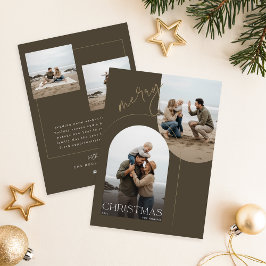 Merry Christmas Family Photo Greetings Feestdagenkaart