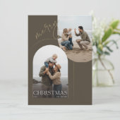 Merry Christmas Family Photo Greetings Feestdagenkaart (Staand voorkant)