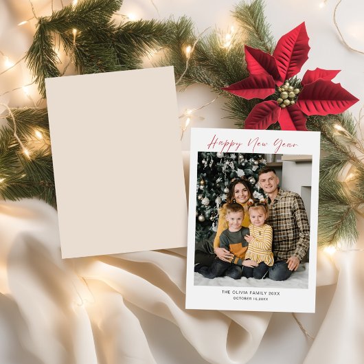 Merry Christmas Family Photo Holiday Card Template Feestdagenkaart