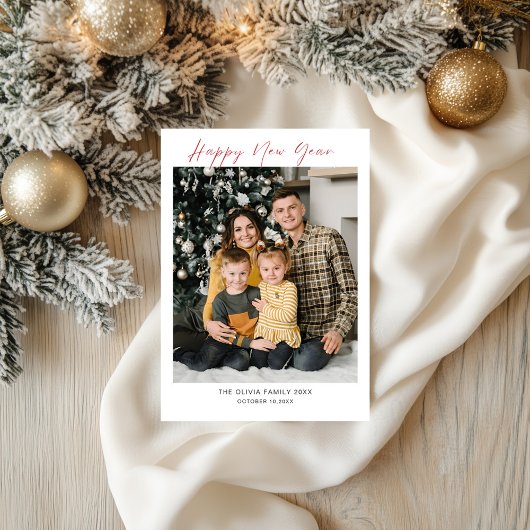 Merry Christmas Family Photo Holiday Card Template Feestdagenkaart
