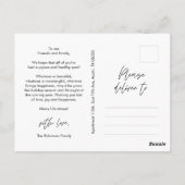 Merry Christmas Family Photo, Modern Minimal Briefkaart (Achterkant)