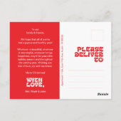 Merry Christmas Family Photo, Stylish Elegant Chic Briefkaart (Achterkant)