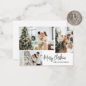 Merry Christmas Family Post Kaart Notitiekaartje (Voorkant / Achterkant in situ)