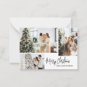 Merry Christmas Family Post Kaart Notitiekaartje (Voorkant)