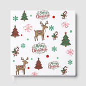 Merry Christmas Family Reunion Memory Guest Book Gastenboek (Voorkant)