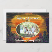 Merry Christmas Family Sunset 2584 Feestdagenkaart (Voorkant)
