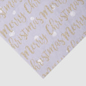 Merry Christmas Faux Gold Script Typografie Lila Tissuepapier (Detail)
